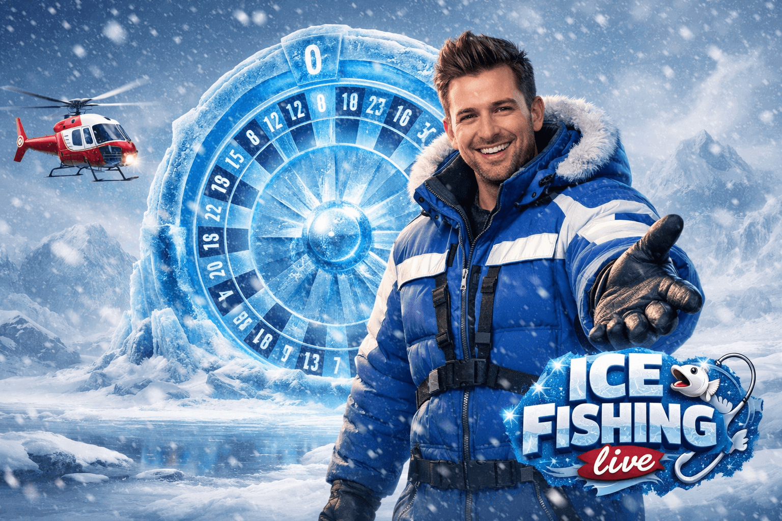 Momento de pesca com ação no cassino